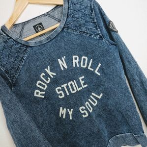 Volcom Stretch Denim Long-sleeve Shirt Sz S